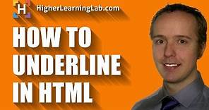 HTML Underline - How to underline text in HTML and CSS