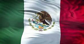 Mexico Flag 5 Minutes Loop - FREE 4k Stock Footage - Realistic Mexican Flag Wave Animation