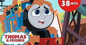 Thomas & Friends: All Engines Go! Short Story Adventures - Muddy Thomas + More kids videos!