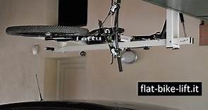 flat-bike-lift: il portabici idro-pneumatico da soffitto - the ceiling hydro-pneumatic bike rack