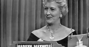 What's My Line? - Marilyn Maxwell (May 10, 1953)