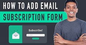 How to Add Email Subscription to WordPress - using Mailchimp