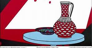 Patrick Caulfield's rare print "Red and White Still Life" available now