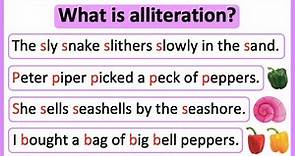 What is alliteration? 🤔 | Alliteration in English | Learn with examples
