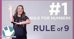 Incorporating Numbers Into Signs | ASL | Rule of 9