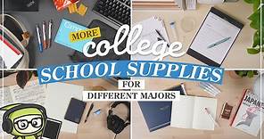 School Supplies for College Majors - Computer Science, Healthcare, Music, and More! ✨📓