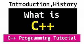 What is C++, Its Introduction and History | CPP Programming Video Tutorial