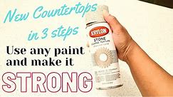 DIY Countertops | Kitchen Countertop Epoxy #makeover With Krylon Spray Paint and Epoxy resin