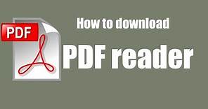 How to download Pdf Reader for free