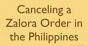 Canceling a Zalora Order in the Philippines