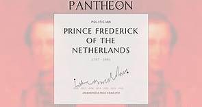 Prince Frederick of the Netherlands Biography - Dutch prince (1797–1881)