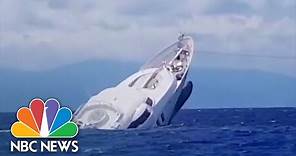 Coast Guard Video Shows Luxury Yacht Sinking Off Italy