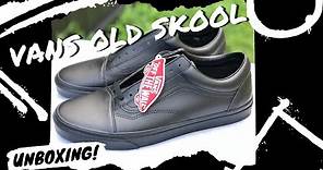 Vans Old Skool Classic Black Tumble Leather Sneaker UNBOXING x REVIEW!