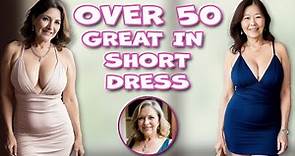 Natural Old Women Over 50 Wearing Short Dresses