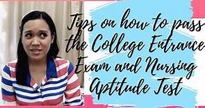 College Entrance Exam and Nursing Aptitude Test Tips |Bamblebim|Philippines
