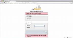Database Development Tutorial - How to install phpMyAdmin on a Mac