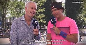 John McEnroe meets Rafa Nadal (sort of)