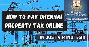 How to pay Chennai property tax online|How to pay Chennai Corporation Property Tax online|