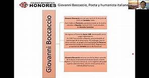 Giovanni Boccaccio, Poeta y humanista italiano - Asociación Educativa Honores