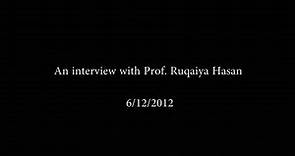 An interview with Prof. Ruqaiya Hasan