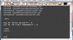 Assembly Hello World.asm tutorial in MASM