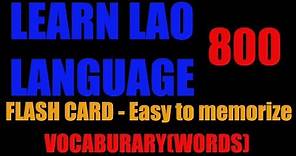 Learn Lao language 101 - Vocabulary 800 (Lesson 1)