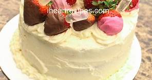 Strawberry Pink Moscato Cake Recipe | I Heart Recipes