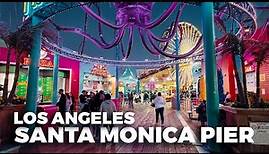 Santa Monica Pier Walking Tour in Los Angeles 4K