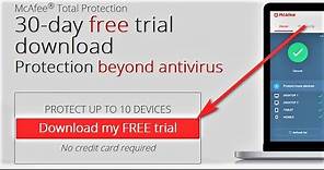 How to download & Install McAfee Antivirus Software (30 days free trial)