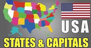 Learn USA States And Capitals - 50 US States Map | Geography Of United States Of America | Easy GK