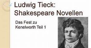 Ludwig Tieck Shakespeare Novellen Teil 1