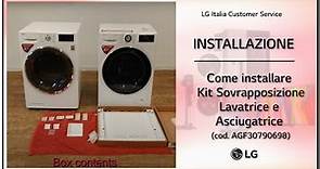 Asciugatrici LG | Come installare Kit sovrapposizione Lavatrice e Asciugatrice