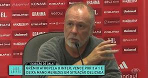 Mano Menezes se irrita com pergunta de jornalista sobre futuro no Inter; Renata Fan comenta