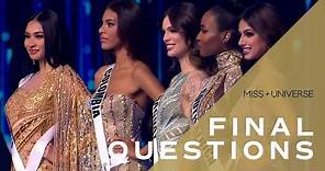 The 70th MISS UNIVERSE Top 5's Final Questions | Miss Universe