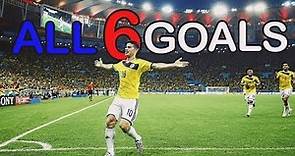 Los 6 goles de JAMES RODRIGUEZ en el mundial Brasil 2014