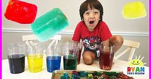 GIANT COLOR ICE CUBE Science Experiments for Kids to do at home