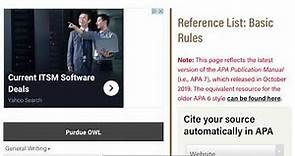 How to use Purdue OWL to cite in APA 7th edition