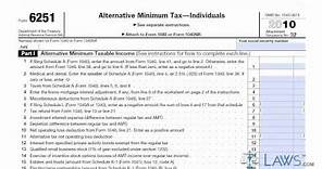 Learn How to Fill the Form 6251 Alternative Minimum Tax by Individual