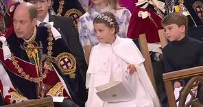 Princess Charlotte Watches King Charles Read Prayer at Coronation