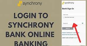 Synchrony Bank Login - How to Sign in to Synchrony Online Banking (2023)