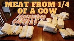 How much meat do you get from 1/4 of a cow? Answer: I was shocked!
