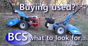BCS walk behind 2 wheels tractor... buying used? what to look for