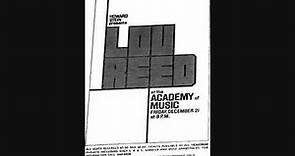 Lou Reed: Academy Of Music 12/21/1973 (Soundboard Recording/Both Sets)