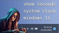 How to Show Seconds in System Clock on Windows 11 [Easy Guide]