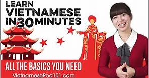 Learn Vietnamese in 30 Minutes - ALL the Basics You Need