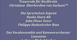 Bach Kantate BWV 198 Trauerode für Christiane Eberhardine Kurfürstin von Sachsen, Michel Corboz 1976