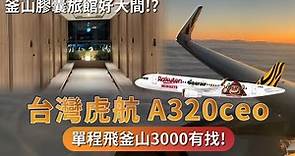 ✈台灣虎航初體驗 A320座位配置介紹 ｜釜山膠囊旅館空間超大!?