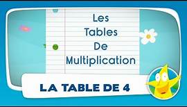 Comptines pour enfants - La Table de 4 (apprendre les tables de multiplication)