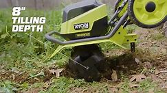 RYOBI 40V HP Brushless 16 in. Front Tine Tiller with Adjustable Tilling Width with 6.0 Ah Battery and Quick Charger RY40730