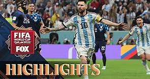 Argentina vs. Croatia Highlights | 2022 FIFA World Cup | Semifinals